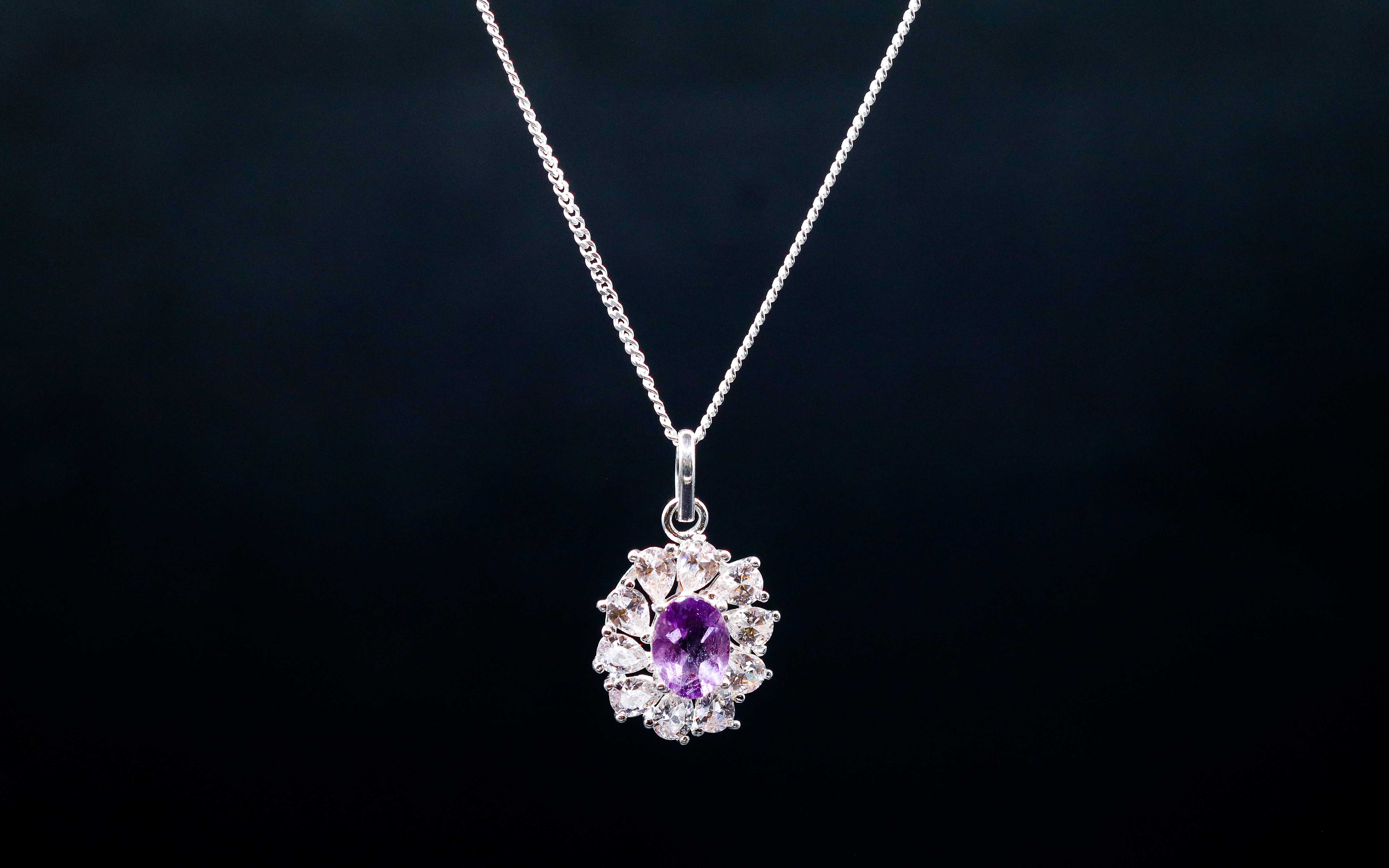 Rose Shape Oval Mixed Pendant